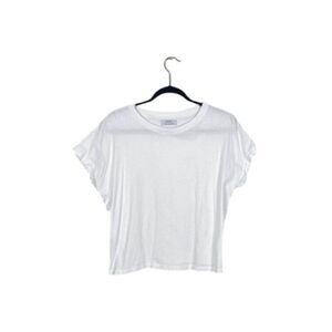 Bershka Womens White Cotton Casual T-Shirt Size M